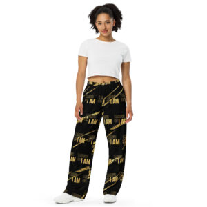 "I Arrive as I AM' - Goddess-Queen Wide-Leg Lounge Pants